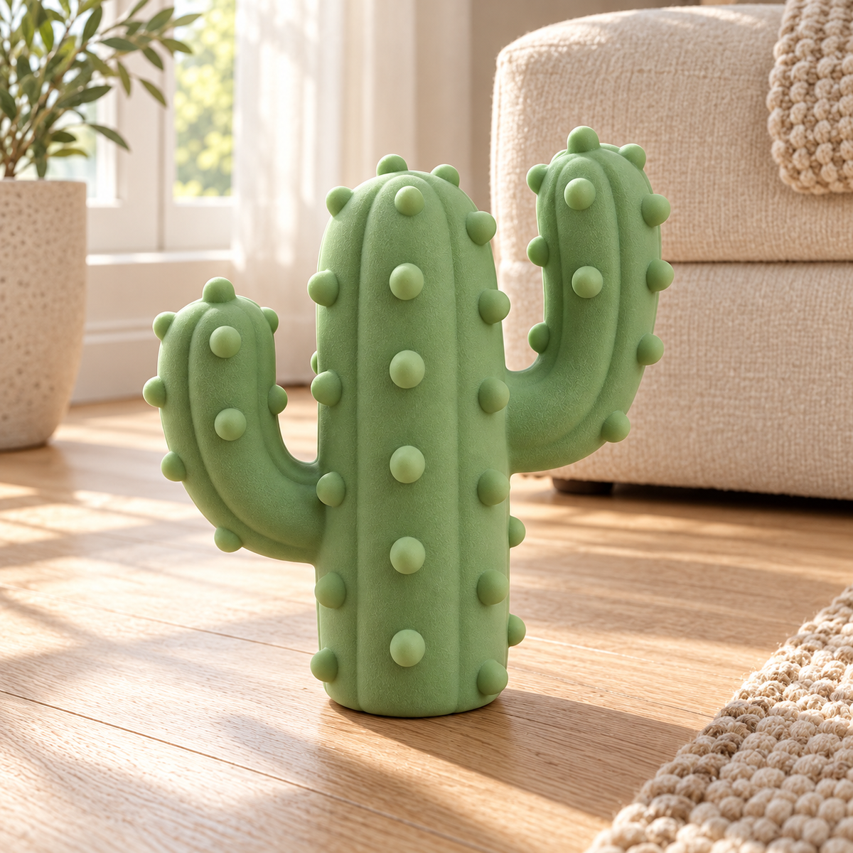 Tailmoraor Cactus-Shaped Dog Chew Toy – Textured Interactive Play Toy for Everyday Fun