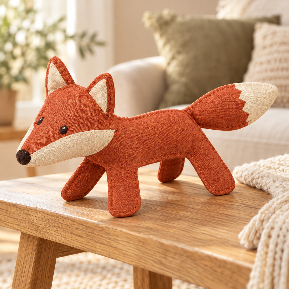 Tailmoraor Plush Fox Toy for Dogs – Soft Interactive Pet Toy for Everyday Play
