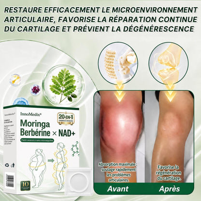 InnoMedix® Moringa Berbérine x NAD+ 20-IN-1 Patch Avancé à Nano-Microaiguilles 🎁
