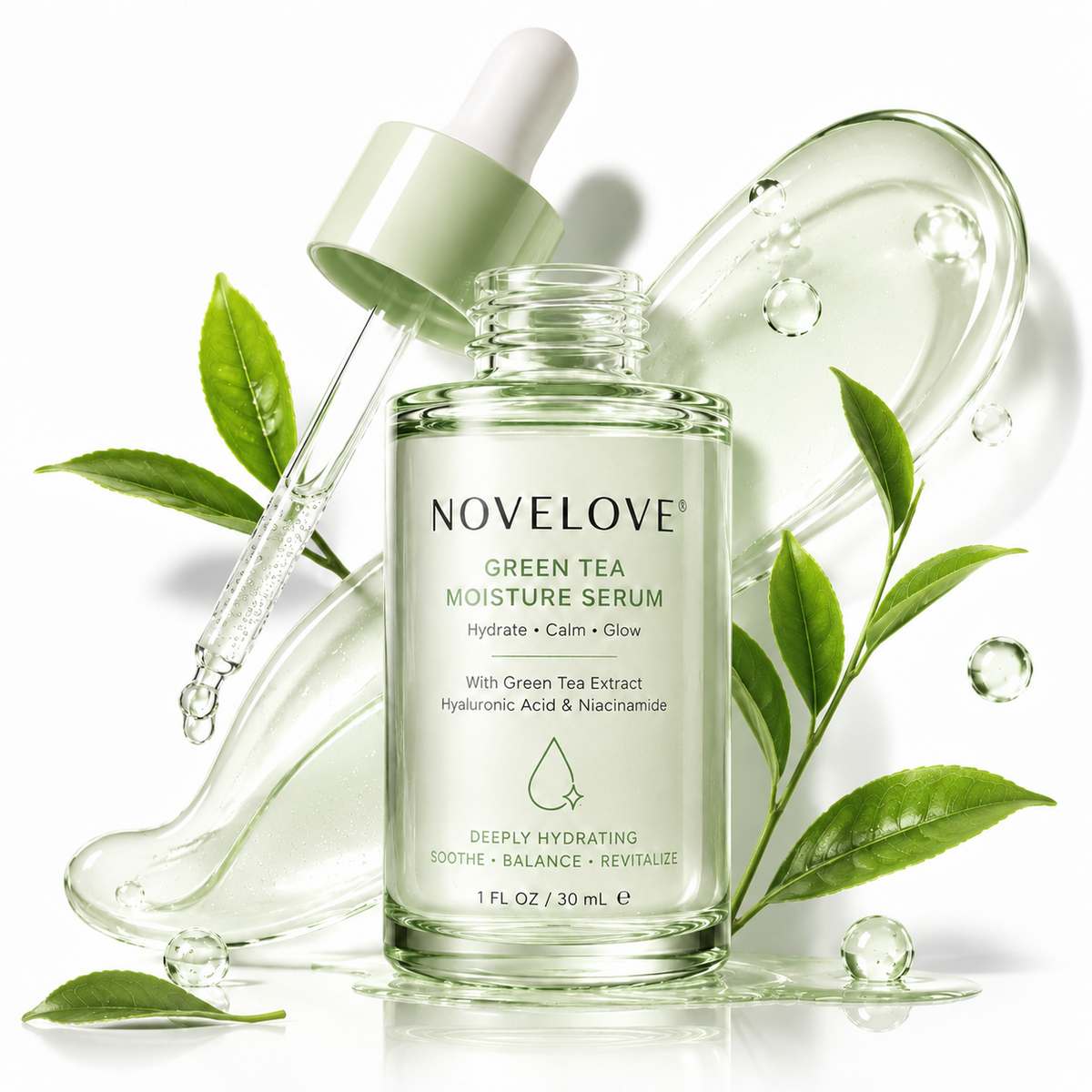 NOVELOVE® Sérum de nuit hydratant au thé vert
