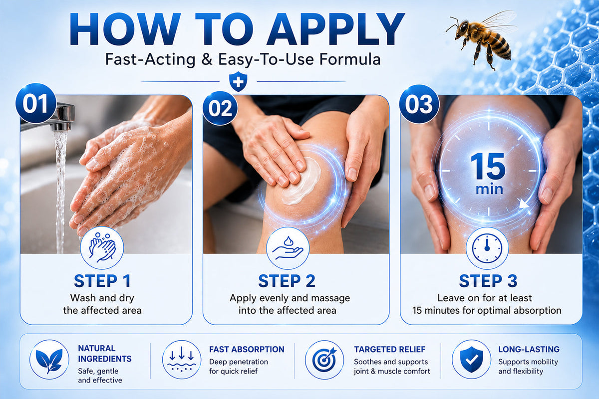 🎁 Healrize® Bee Venom Joint Relief Cream 💪 Fast Acting Formula for Knee, Back & Joint Pain – Restore Comfort & Mobility Quickly