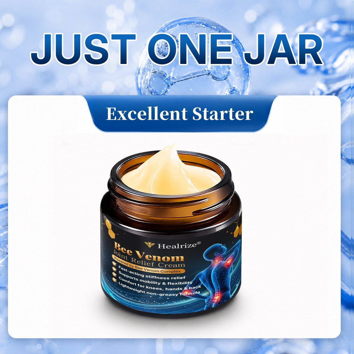 🎁 Healrize® Bee Venom Joint Relief Cream 💪 Fast Acting Formula for Knee, Back & Joint Pain – Restore Comfort & Mobility Quickly