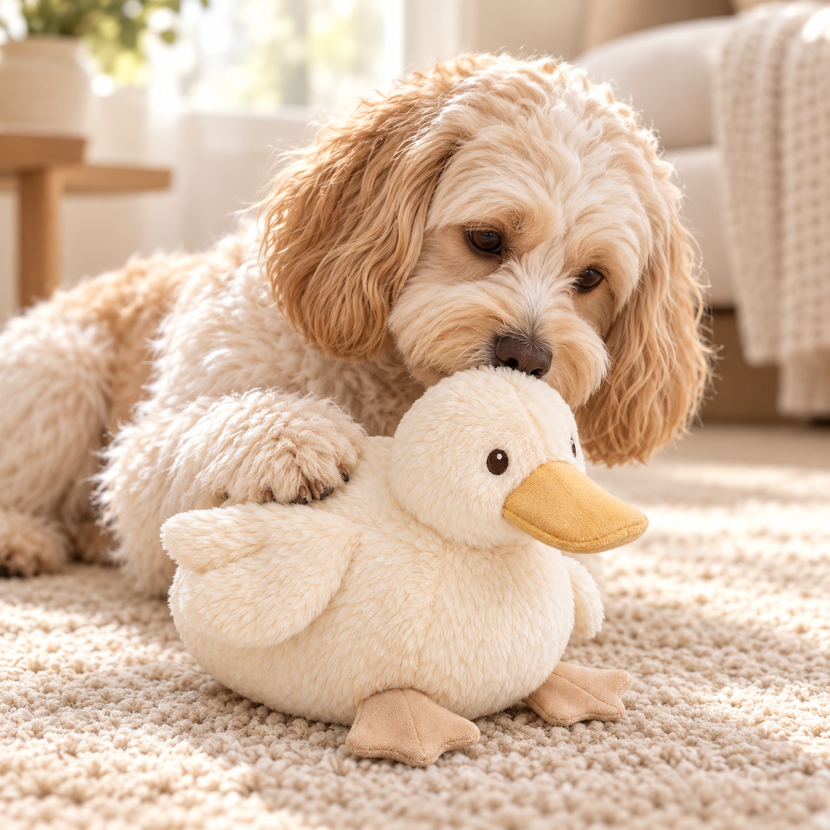 Tailmoraor Plush Duck Toy for Dogs – Soft Interactive Comfort Toy for Everyday Play