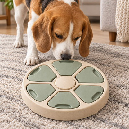 Tailmoraor Interactive Puzzle Toy for Dogs – Rotating Treat Play Activity Toy for Everyday Fun