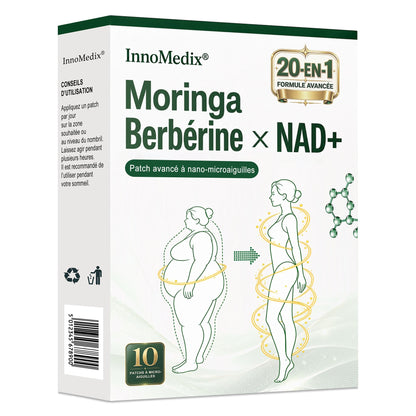 InnoMedix® Moringa Berbérine x NAD+ 20-IN-1 Patch Avancé à Nano-Microaiguilles 🎁