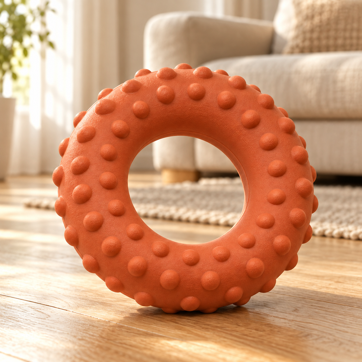 Tailmoraor Textured Ring Dog Chew Toy – Interactive Play Toy for Everyday Fetch and Fun