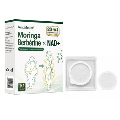 InnoMedix® Moringa Berbérine x NAD+ 20-IN-1 Patch Avancé à Nano-Microaiguilles 🎁