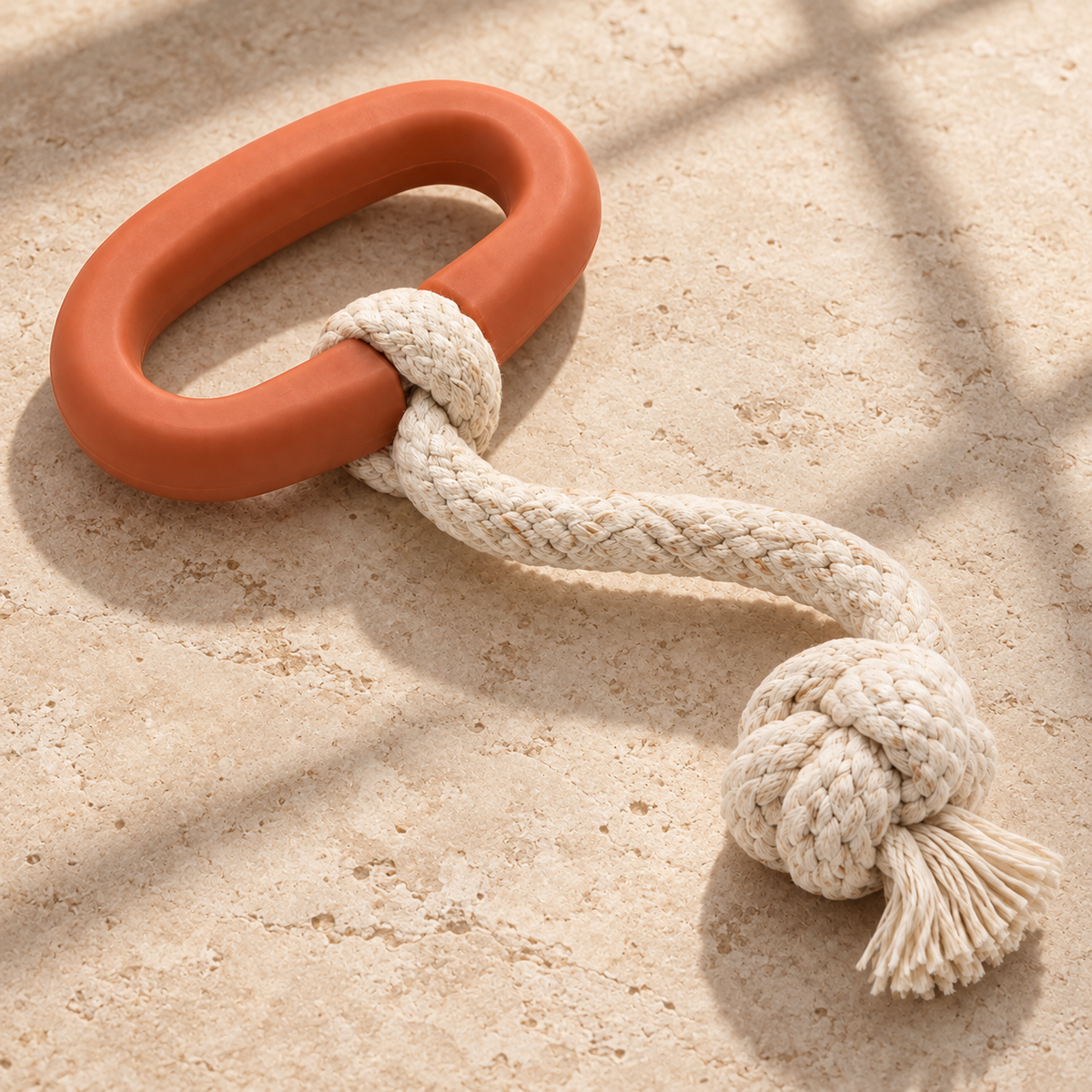 Tailmoraor Rope Tug Toy for Dogs – Interactive Ring Handle Chew Toy for Everyday Play