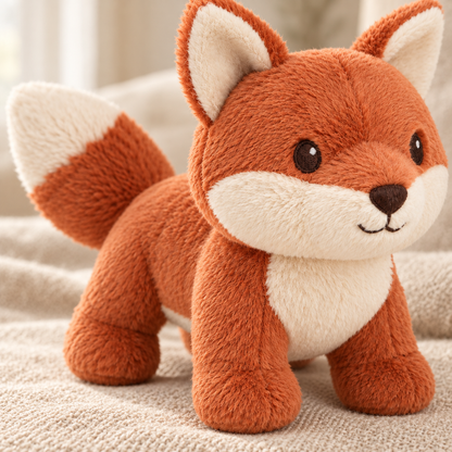 Tailmoraor Plush Fox Toy for Dogs – Soft Interactive Comfort Toy for Everyday Play