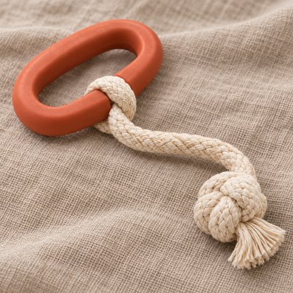 Tailmoraor Rope Tug Toy for Dogs – Interactive Ring Handle Chew Toy for Everyday Play