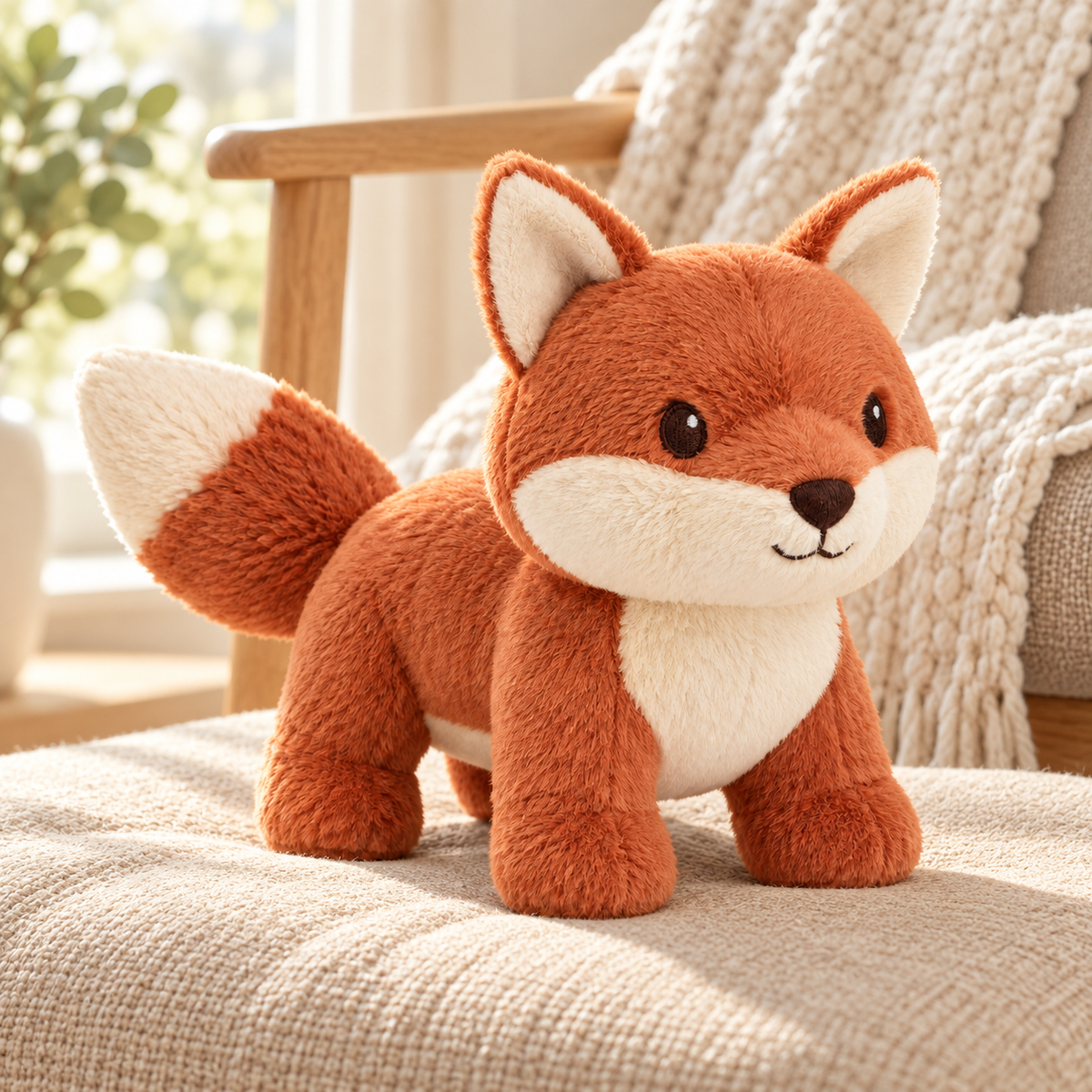 Tailmoraor Plush Fox Toy for Dogs – Soft Interactive Comfort Toy for Everyday Play