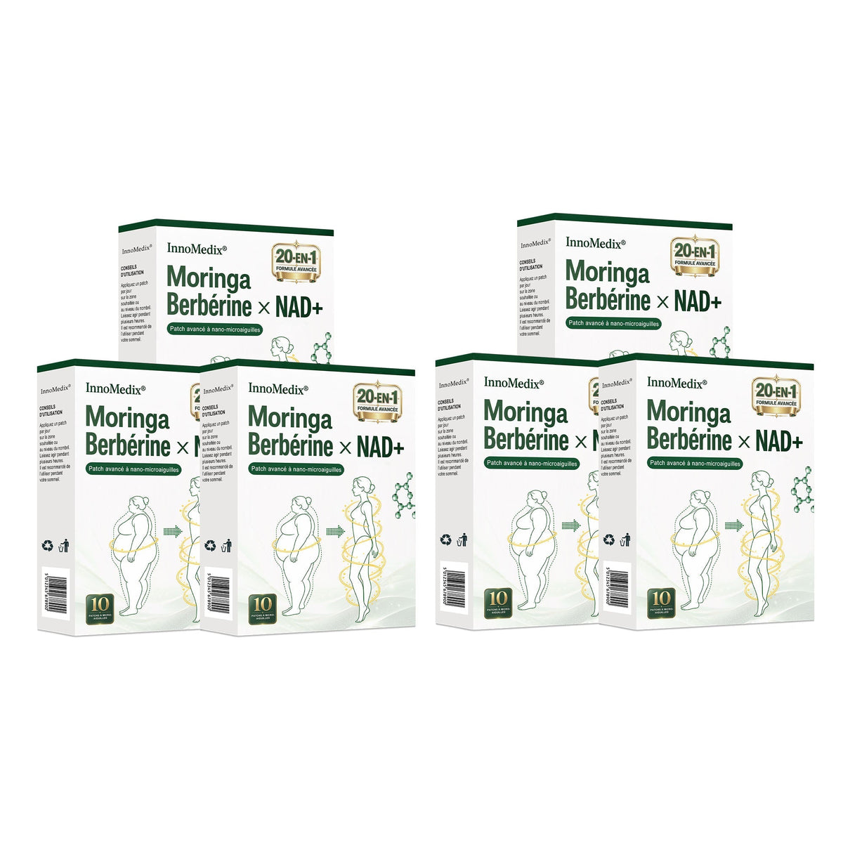 InnoMedix® Moringa Berbérine x NAD+ 20-IN-1 Patch Avancé à Nano-Microaiguilles 🎁