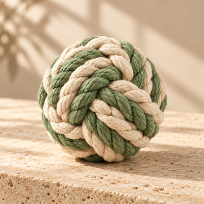 Tailmoraor Braided Rope Ball Dog Toy – Interactive Chew and Play Toy for Everyday Fun
