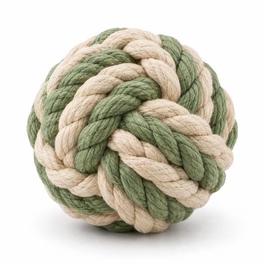 Tailmoraor Braided Rope Ball Dog Toy – Interactive Chew and Play Toy for Everyday Fun