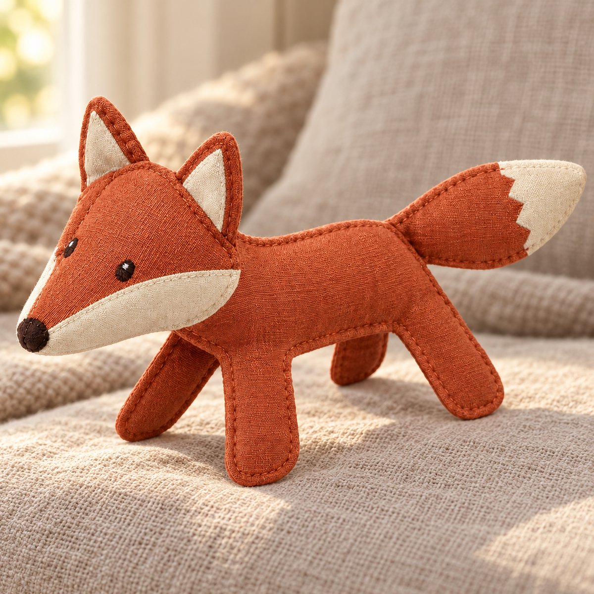 Tailmoraor Plush Fox Toy for Dogs – Soft Interactive Pet Toy for Everyday Play