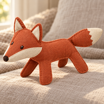 Tailmoraor Plush Fox Toy for Dogs – Soft Interactive Pet Toy for Everyday Play