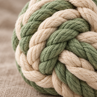 Tailmoraor Braided Rope Ball Dog Toy – Interactive Chew and Play Toy for Everyday Fun
