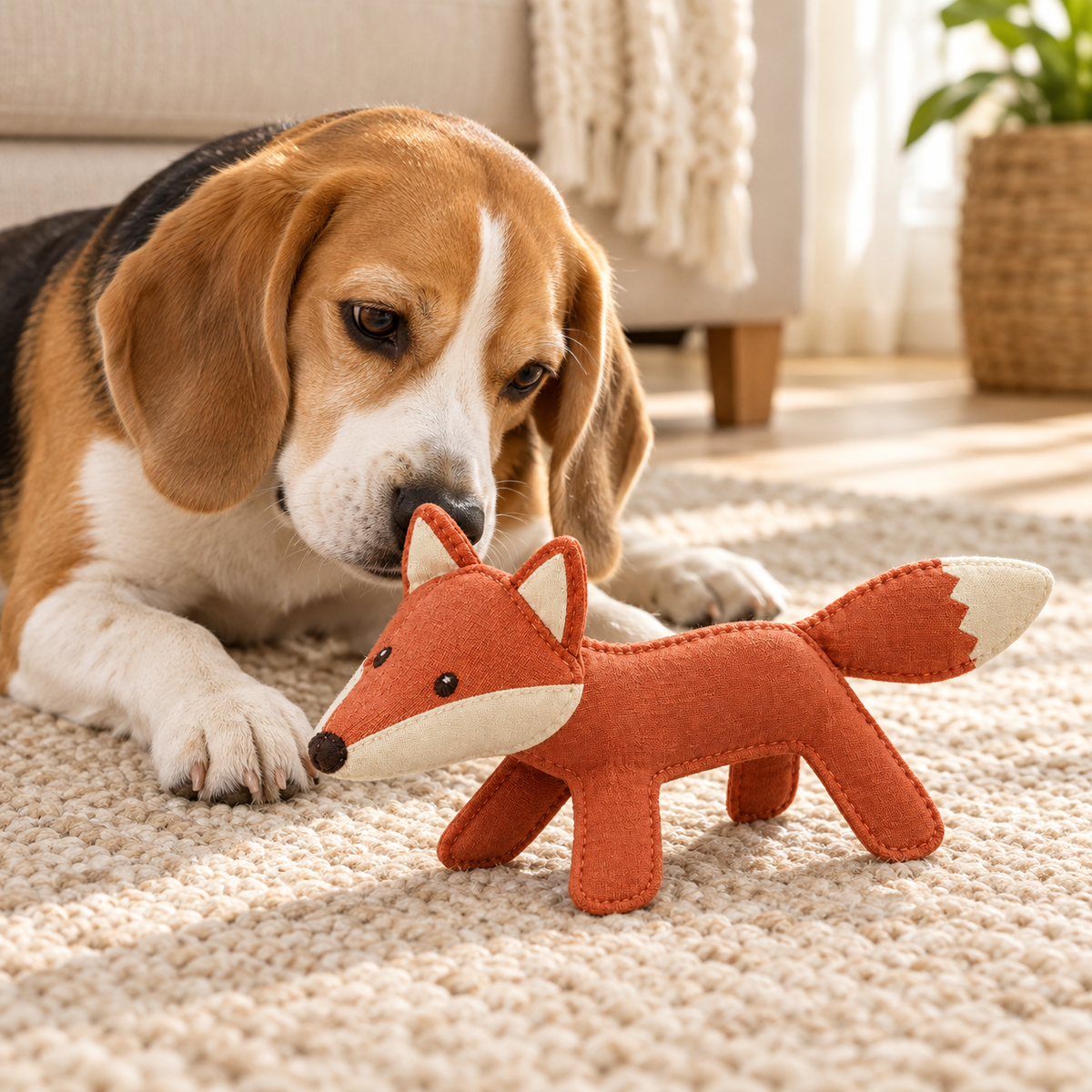 Tailmoraor Plush Fox Toy for Dogs – Soft Interactive Pet Toy for Everyday Play