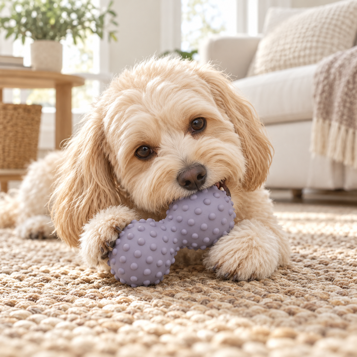 Tailmoraor Textured Bone-Shaped Dog Chew Toy – Interactive Play Toy for Everyday Fun