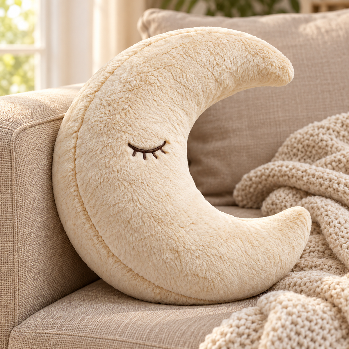 Tailmoraor Plush Moon Toy for Dogs – Soft Interactive Pet Toy for Everyday Play