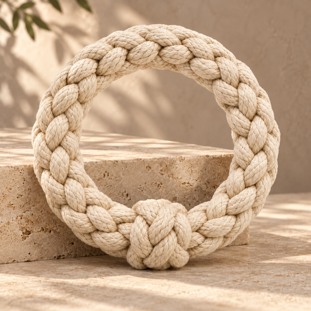Tailmoraor Braided Rope Ring Dog Toy – Interactive Tug and Chew Toy for Everyday Play