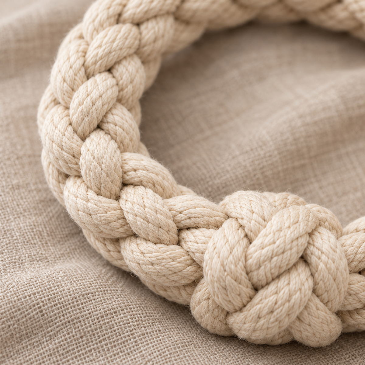 Tailmoraor Braided Rope Ring Dog Toy – Interactive Tug and Chew Toy for Everyday Play